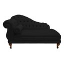 Ver imagem 2 de Recamier Divã Larissa 150cm Direito Suede:preto/liso