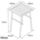 Ver imagem 4 de Conjunto De Mesa E 4 Bancos Quadrado Branco Área Externa