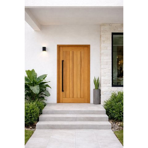 Porta Pivotante Mexicana Madeira Maciça 2,15 (a) X 1,20 (l) C/fechadura Eletrônica