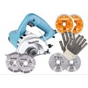 Ver imagem 1 de Serra Mármore 4.3/8 4100nh3z Makita + Brinde 6 Discos + Luva