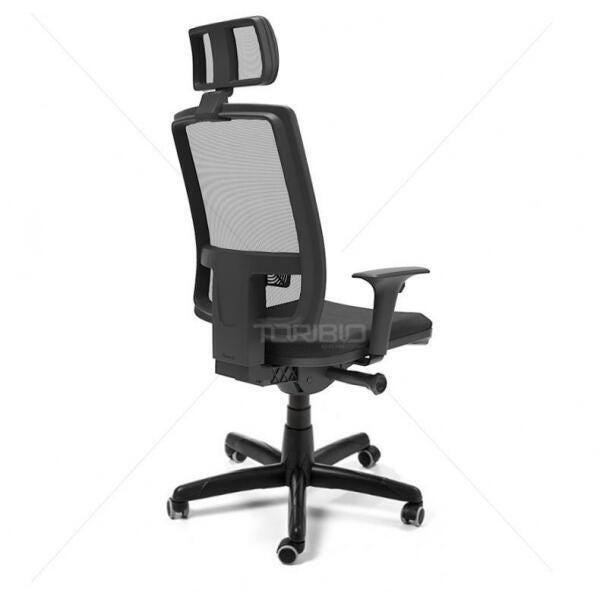 Cadeira Presidente Brizza Tela - Autocompensador Slider - Base Standard - Braços 3D Pp - Plaxmetal - 2