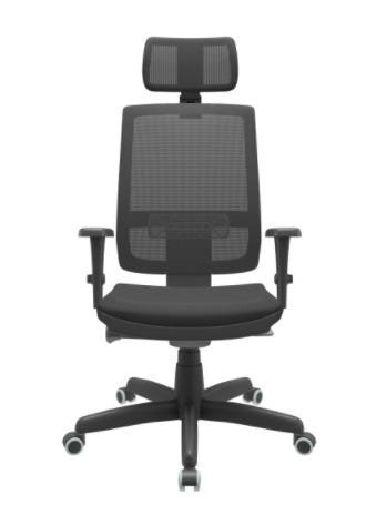 Cadeira Presidente Brizza Tela - Autocompensador Slider - Base Standard - Braços 3D Pp - Plaxmetal