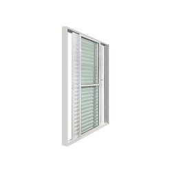 Porta Balcão 3 Folhas Veneziana 210x120 Branco Linha 25 - 3