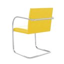 Ver imagem 2 de Cadeira Brno para Escritório Couro Sintético Amarelo Tubular Cromada