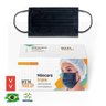 Máscara Descartável Tripla Clipe Nasal CX50Un HTM Med Preta - 4