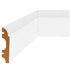 Rodapé de Mdf Durafloor Clean Branco Nevada 8cm X 18mm X 2,1m