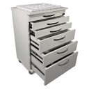 Ver imagem 3 de Mesa Auxiliar Odontológica com Tranca para Todas As Gavetas