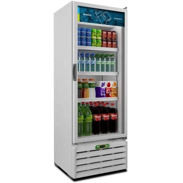 Geladeira Refrigerador Expositor Vertical VB40RL Branco R290 406L - Metalfrio
