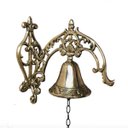 Ver imagem 1 de Sino Todo Em Bronze Maciço Decorado Rústico Campainha Casa