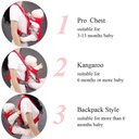 Ver imagem 2 de Canguru Passeio Bebe Carregador Mochila Ergonomico 3 Posicoes Baby Carriers Suporta 15kg