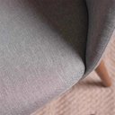 Ver imagem 2 de Kit de 2 Cadeiras de Madeira Maciça Estofada New Drop - Natural C/ Linho Cinza - Cobre