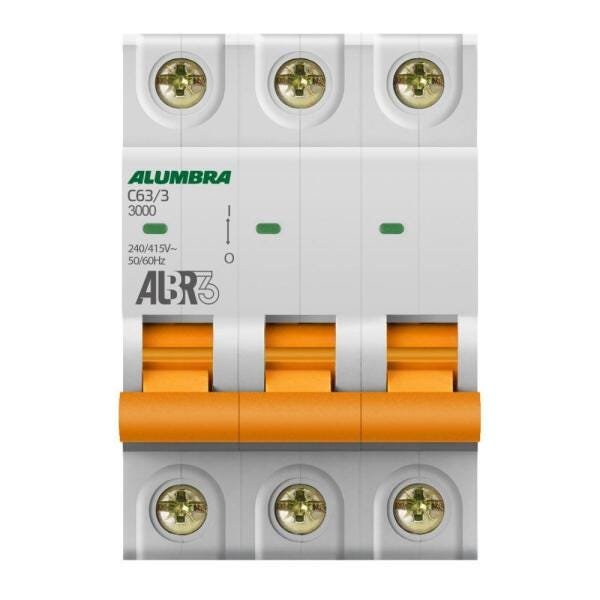 Disjuntor Tripolar 63A 3kA Curva C Albr3 - 1