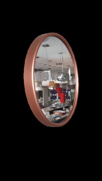 Espelho Redondo 50cm Moldura Design Recuado Cobre - 1