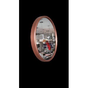 Espelho Redondo Decorativo 60cm Cobre Moldura Design Recuado