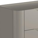 Ver imagem 6 de Mesa de Cabeceira Orgânica 3 Gavetas Pés Industrial Dourado Bliss I03 Grigio - Lyam Decor