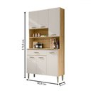 Ver imagem 4 de Armário de Cozinha com Balcão Era 6 Portas 1 Gaveta Freijó/soft - Pnr Móveis