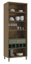 Ver imagem 2 de Armário de Cozinha Cristaleira 2 Portas de Vidro 80cm com Pés M628 Botanic Kappesberg