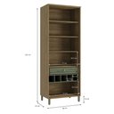 Ver imagem 3 de Armário de Cozinha Cristaleira 2 Portas de Vidro 80cm com Pés M628 Botanic Kappesberg