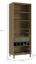 Ver imagem 3 de Armário de Cozinha Cristaleira 2 Portas de Vidro 80cm com Pés M628 Botanic Kappesberg