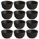 Ver imagem 1 de Kit 12 Ramequins 170ml Cerâmica Preto Matte Artesanal Porto Brasil Molheira Restaurante Bar