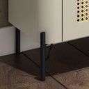 Ver imagem 5 de Buffet Bend 180 cm Porta Sextavada Incolar Grigio com Pé Preto