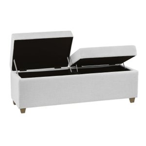 Recamier Bau Madri 1,60m Corino Branco - Inova Decorações