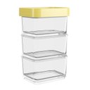 Ver imagem 1 de Pote Clear Micro Trio 6,2 X 8 X 13 Cm 300 Ml - Amarelo Soft Coza