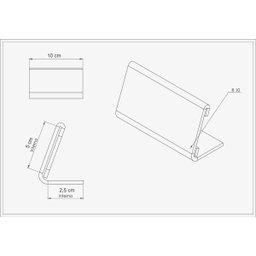 Kit 100 Display Porta Preço Acrílico 10x5 Balcão - 2
