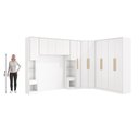 Ver imagem 2 de Quarto Modulado Adapt 13 Portas 6 Gavetas MDP 620cm Branco
