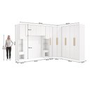Ver imagem 5 de Quarto Modulado Adapt 13 Portas 6 Gavetas MDP 620cm Branco
