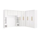 Ver imagem 4 de Quarto Modulado Adapt 13 Portas 6 Gavetas MDP 620cm Branco