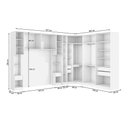 Ver imagem 6 de Quarto Modulado Adapt 13 Portas 6 Gavetas MDP 620cm Branco