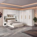 Ver imagem 1 de Quarto Modulado Adapt 13 Portas 6 Gavetas MDP 620cm Branco