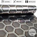 Ver imagem 2 de Papel de Parede Lavavel para Cozinha Revestimento Brilho Pastilha Metálica Colmeia - 0,58 x 1,00m
