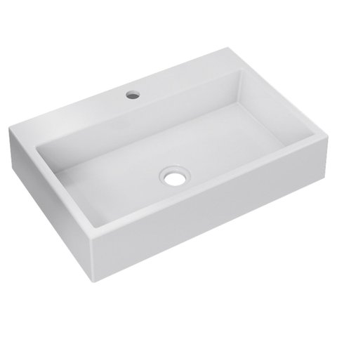 Cuba Pia de Apoio para Banheiro Retangular 55cm Ivy C08 Branco - Mpozenato
