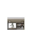 Ver imagem 3 de Gabinete para Banheiro 2 Gavetas Suspenso New 80 Cinza/Marmo Crema