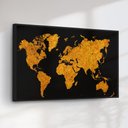 Ver imagem 2 de Quadro Decorativo Mapa Mundi em Ouro Preto