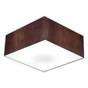 Ver imagem 3 de Plafon Quadrado Md-3000 Cúpula em Tecido 12/25x25cm Café - Bivolt