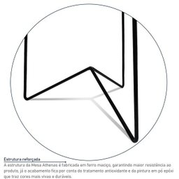 Mesa De Canto Lateral Redonda Alta Athenas Tripé Mdf Preta - 4