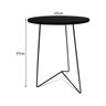 Mesa De Canto Lateral Redonda Alta Athenas Tripé Mdf Preta - 5