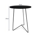 Ver imagem 5 de Mesa De Canto Lateral Redonda Alta Athenas Tripé Mdf Preta