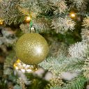 Ver imagem 2 de Jogo 60 Bolas Natal Mista Gliter, Fosca e Lisa Dourada 5cm - Master Christmas