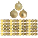 Ver imagem 1 de Jogo 60 Bolas Natal Mista Gliter, Fosca e Lisa Dourada 5cm - Master Christmas