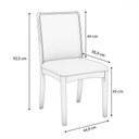 Ver imagem 3 de Mesa de Jantar 6 Lugares Késia com Vidro Madeira Maciça Off White/capuccino - Kappesberg