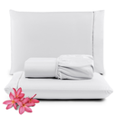 Ver imagem 1 de Jogo de Lençol Queen 3 Peças 400 Fios C/ Elástico Hotel:branco