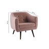 Poltrona Mimo com Tecido Veludo - Rosa - 5