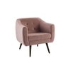Poltrona Mimo com Tecido Veludo - Rosa - 1