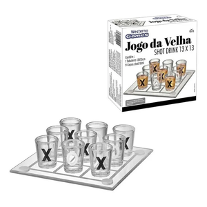 Jogo da Velha Copos de Drink Shot Dose Game Viravira Bebidas
