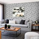 Ver imagem 1 de Papel de Parede Zara - Várias Cores - Cinza e Prata