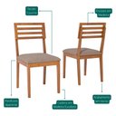 Ver imagem 2 de Cadeiras Jantar Madeira Maciça 2un Juparanã Madeira/linho Bege